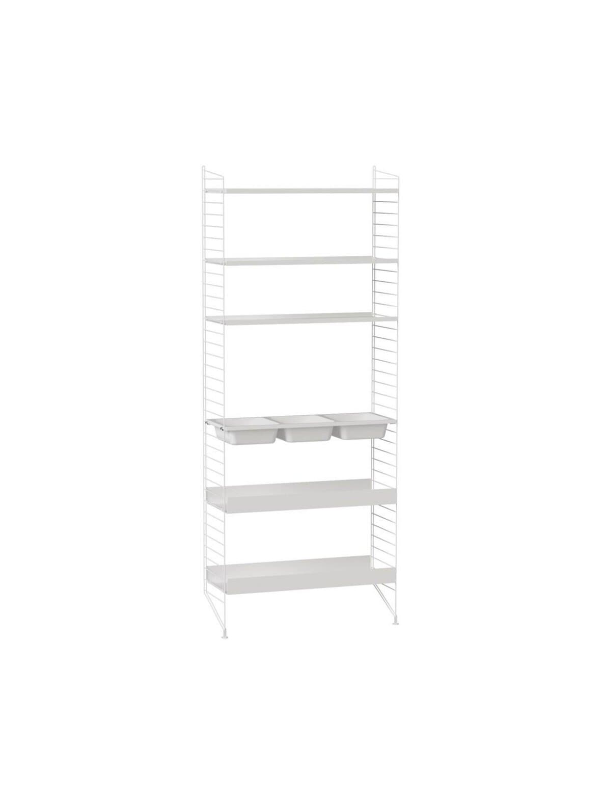String system -hyllykokonaisuus valkoinen 78 x 200 cm – String Furniture