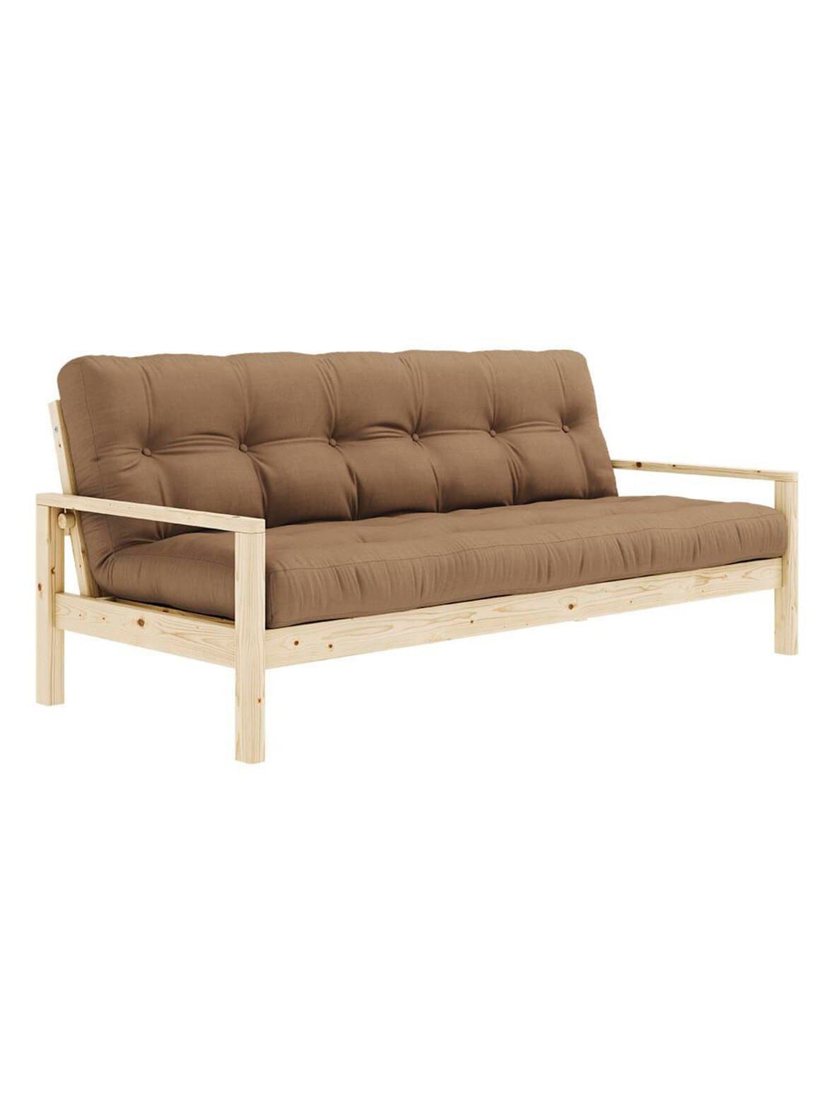 Knob-futonsohva mocca/mänty l 205 cm – Karup