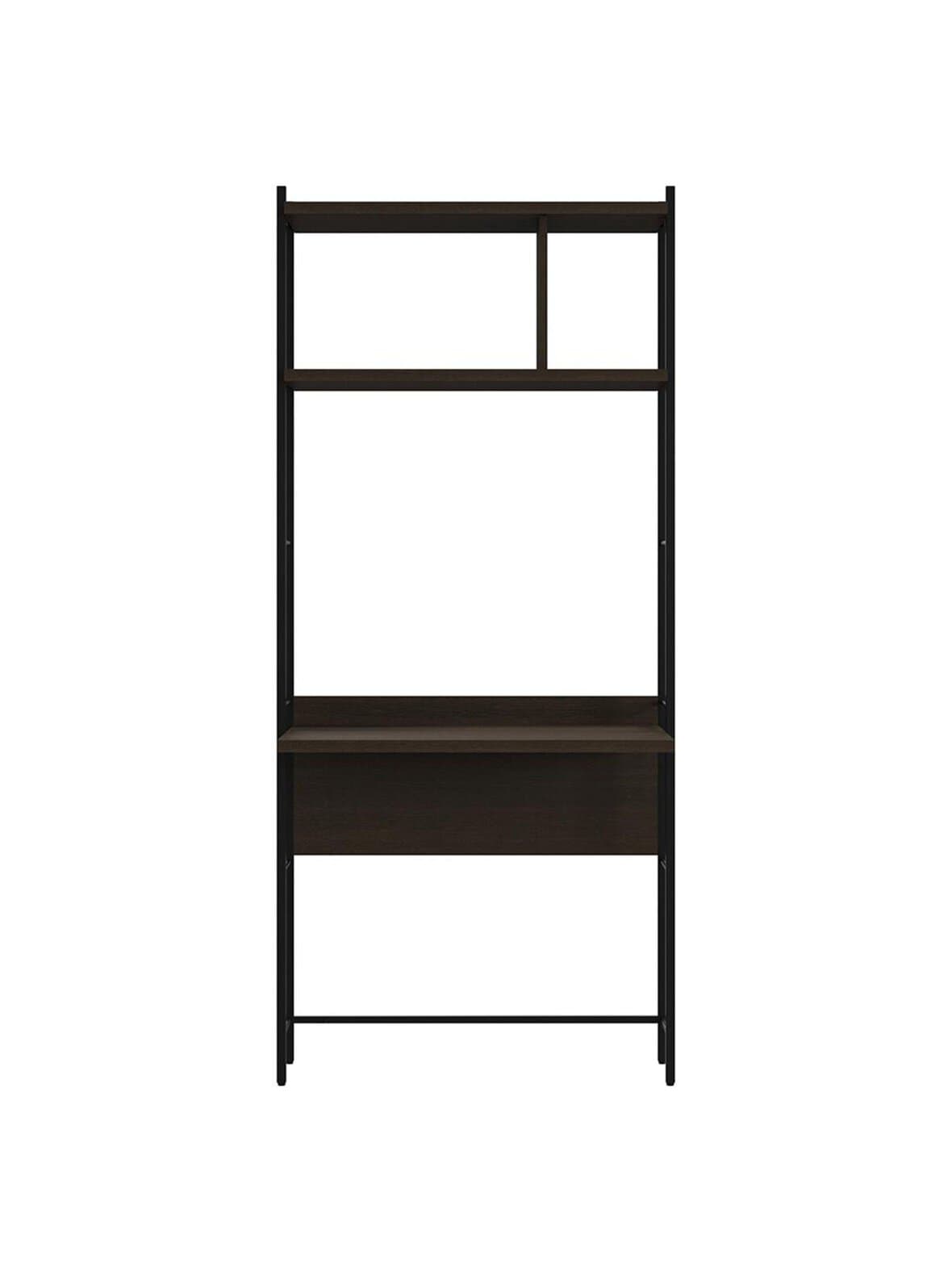 Calgary-hylly työtasolla tumma tammi / musta 84 x 190 cm – BoConcept