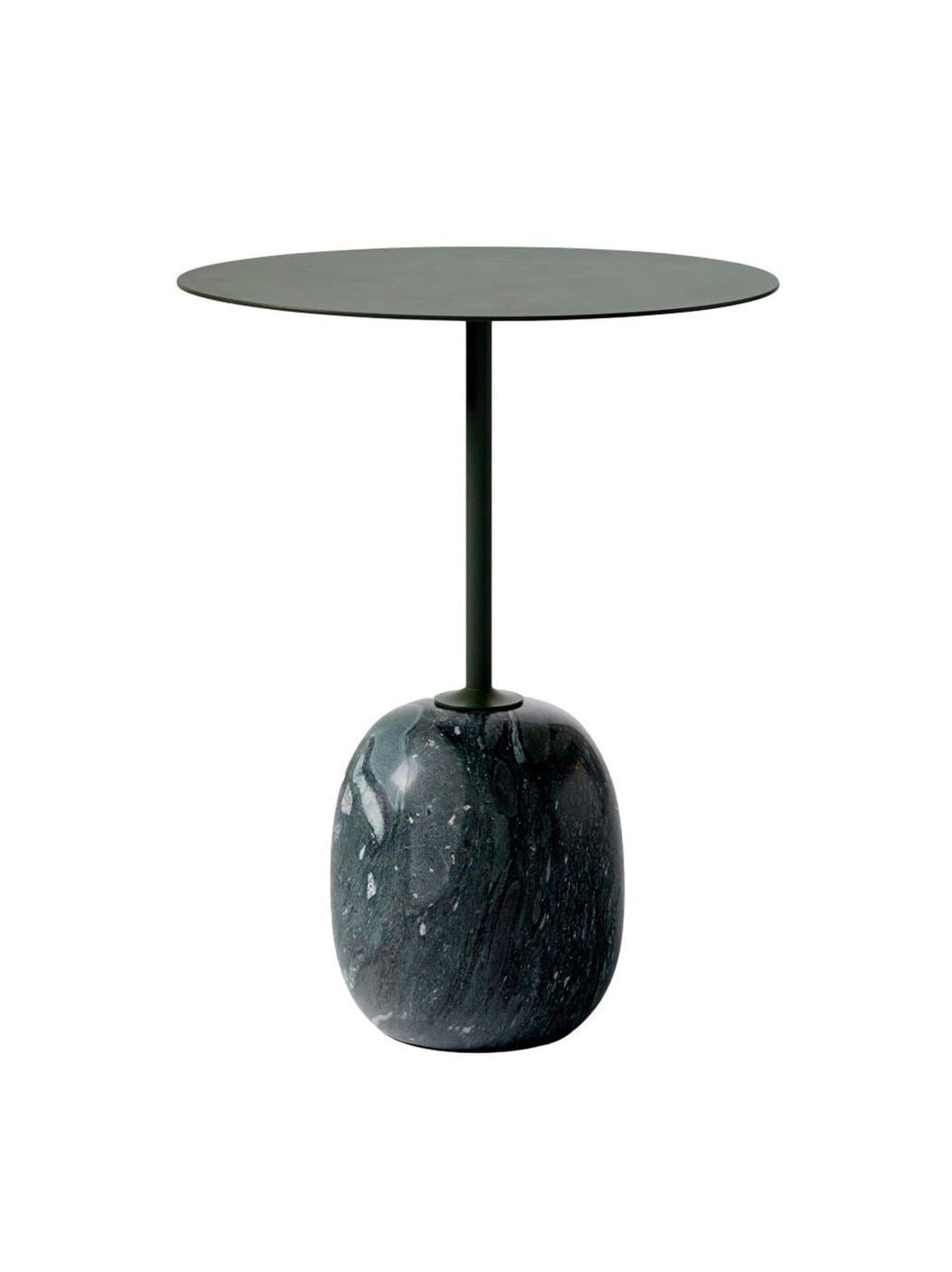 Lato ln8 -sivupöytä vihreä / verde grigio -marmori ⌀ 40 cm – &Tradition