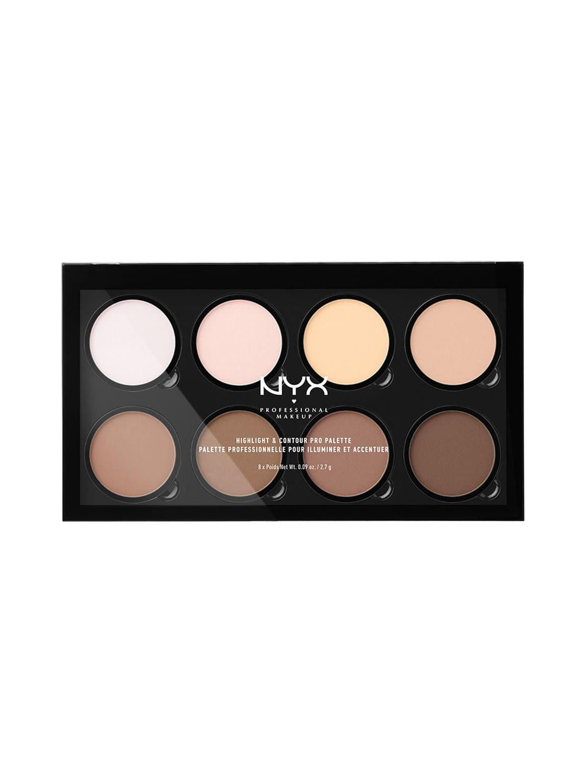 Highlight & contour pro palette -korostus- ja varjostuspaletti 16,2 g – NYX Professional Makeup