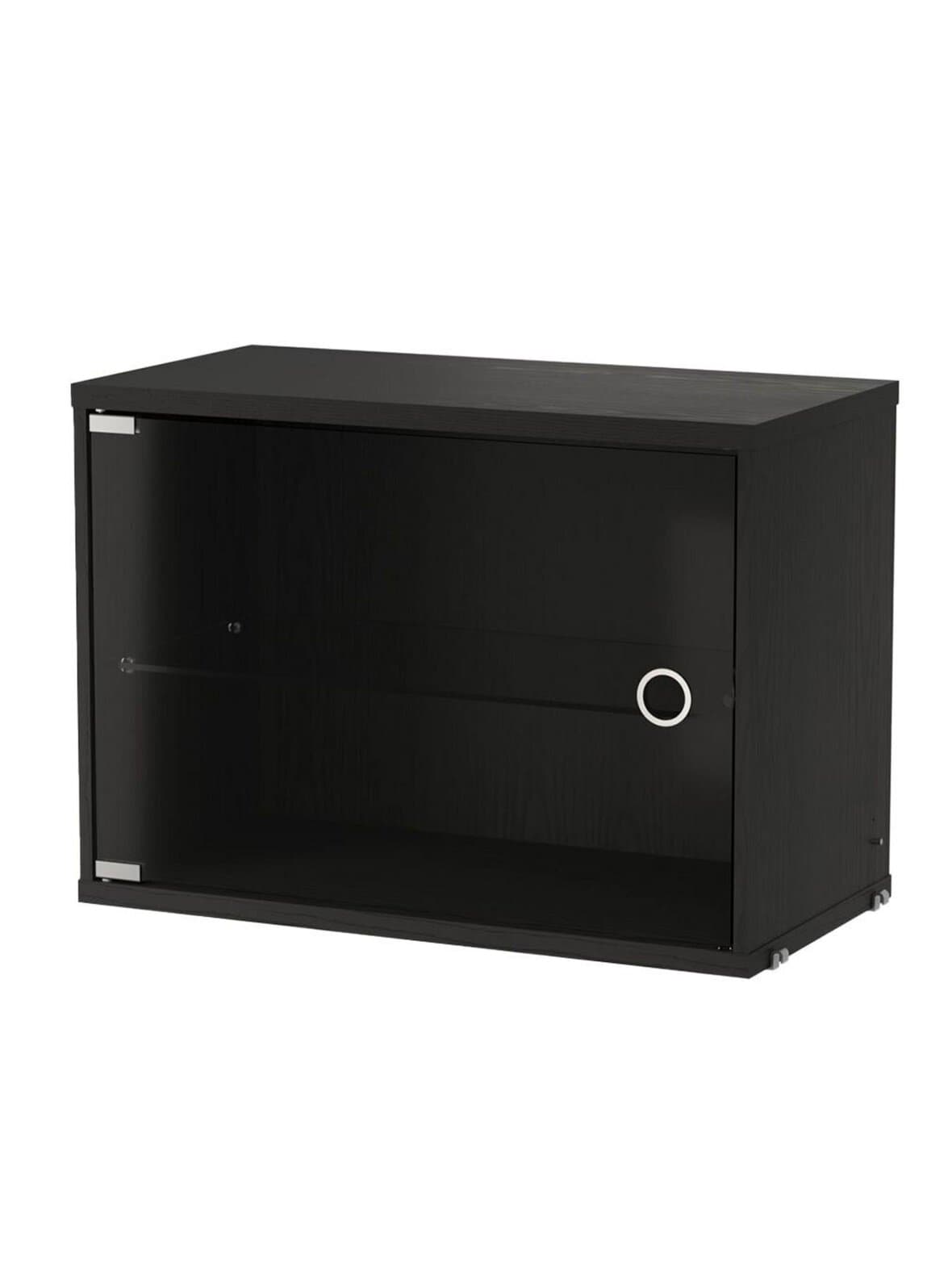 String-vitriinikaappi musta saarni 58 x 30 cm – String Furniture