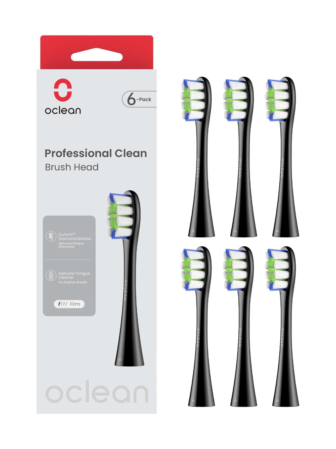 Professional clean -harjaspäät 6-pack – OCLEAN