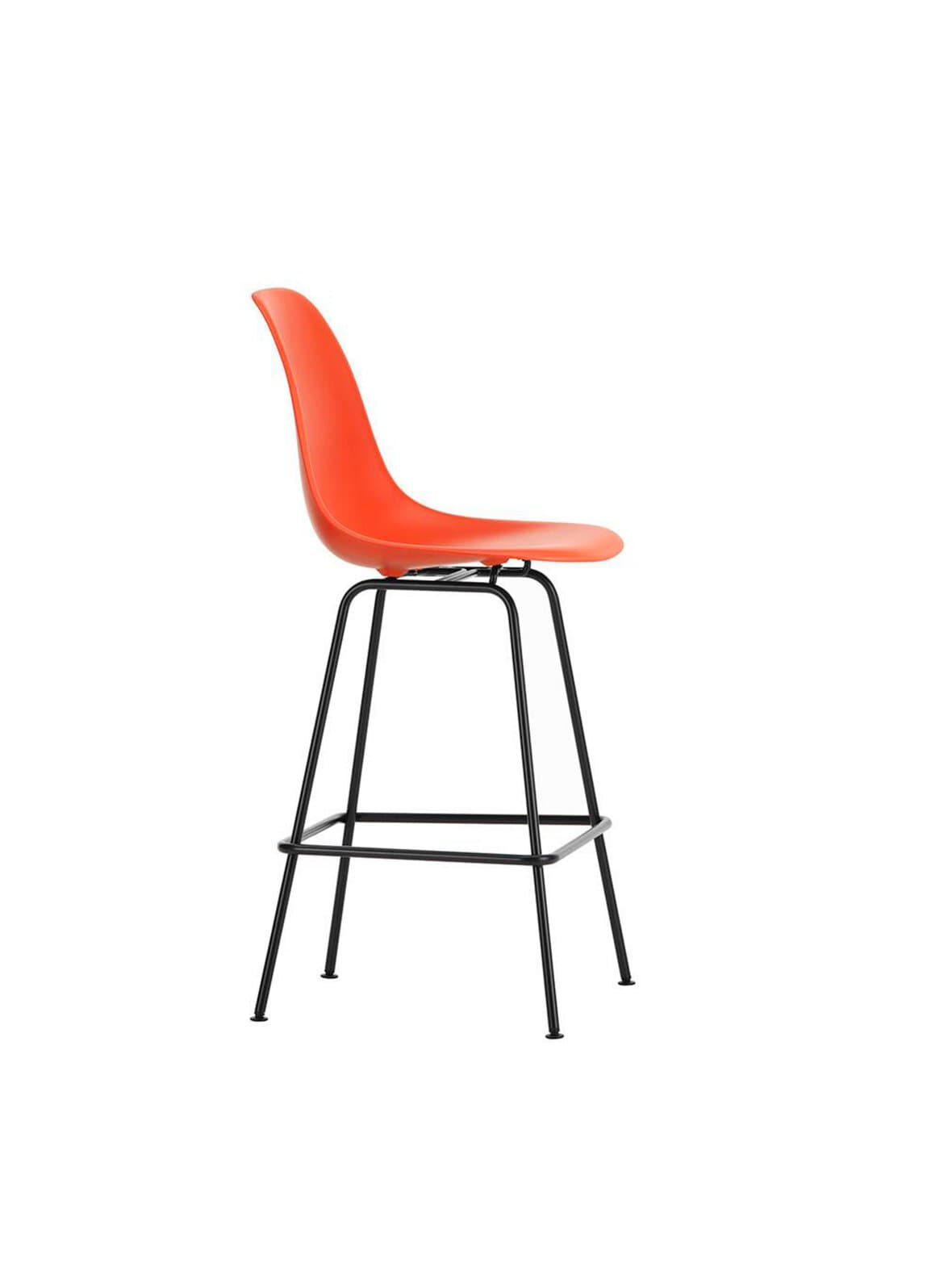 Eames re -baarituoli poppy red/musta medium – Vitra