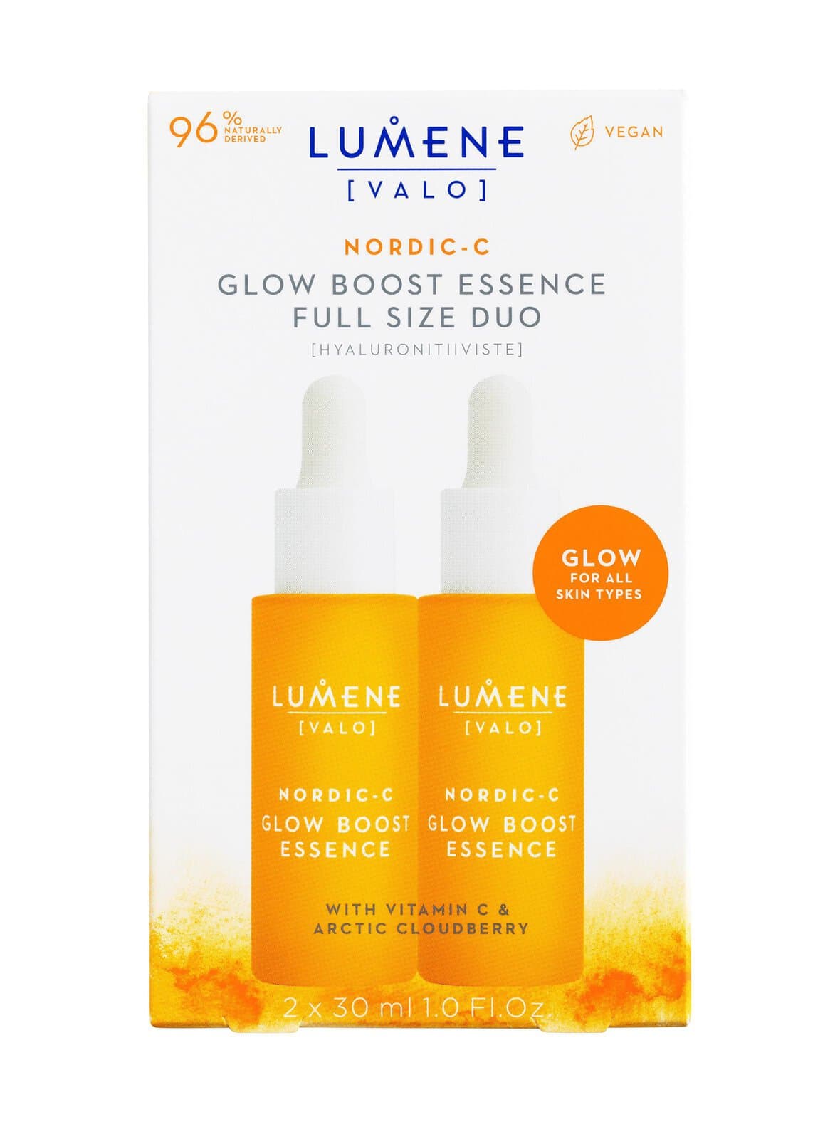 Valo glow boost essence duo set -seerumi, 2 x 30 ml – Lumene