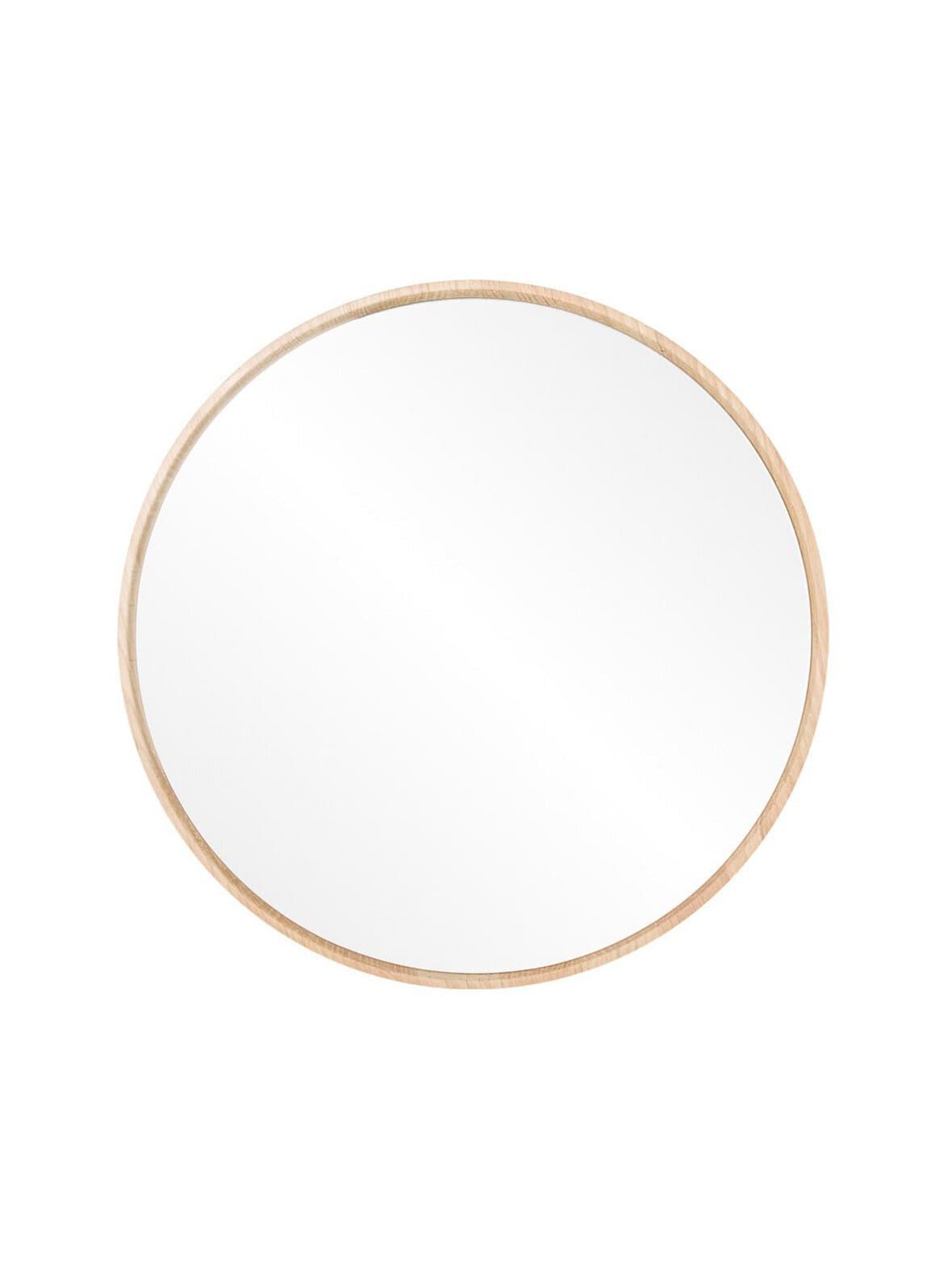 Look-peili valkovahattu tammikehys ø 32 cm – Gazzda