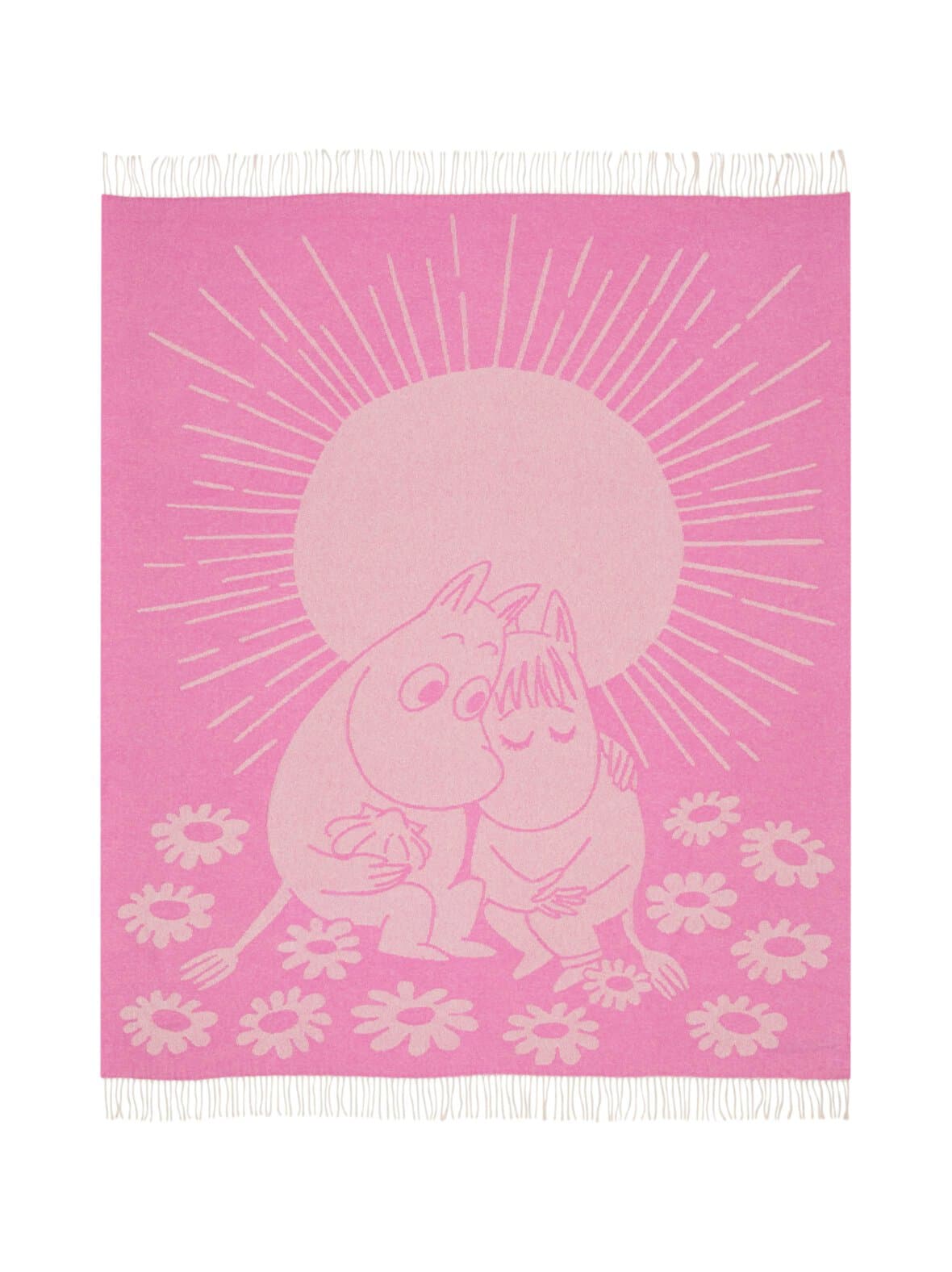 Muumi sydänkäpyset -villahuopa 130 x 180 cm – Moomin Arabia
