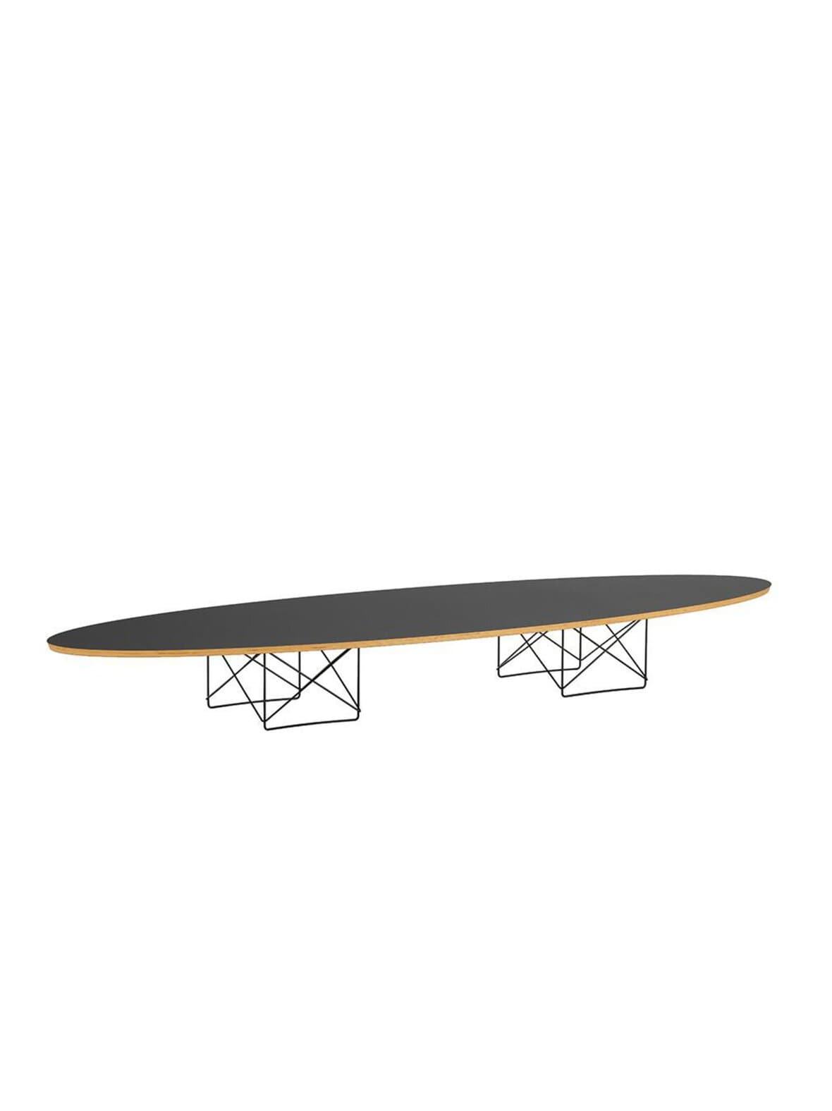Elliptical table etr -sohvapöytä musta laminaatti / musta l 227 cm – Vitra