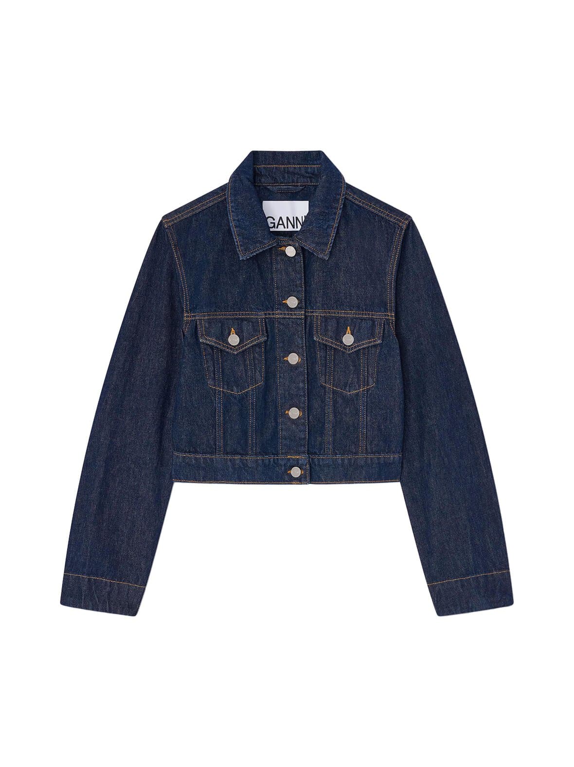 Rinse denim cropped -farkkutakki – GANNI