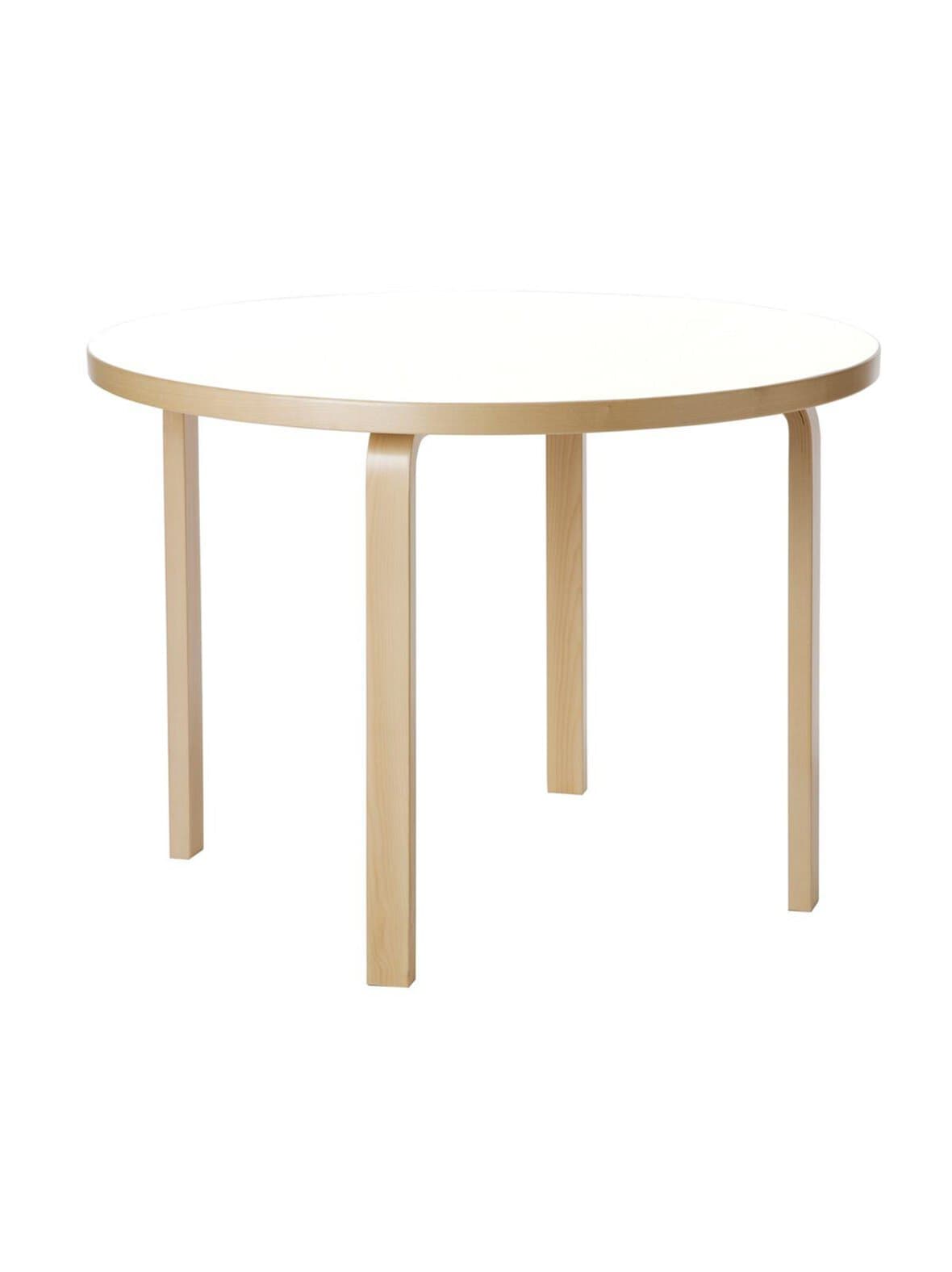 Pöytä 90a valkoinen laminaatti ø 100 cm – Artek