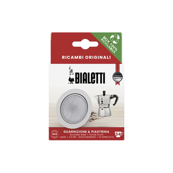 Bialetti tiiviste ja suodatinkori induktioliedelle sopiviin 3 kupin mutteripannuihin – Bialetti