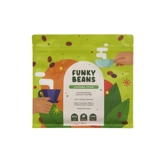 Specialty-kahvipavut Funky Beans Colombia Geisha, 200 g – Funky Beans