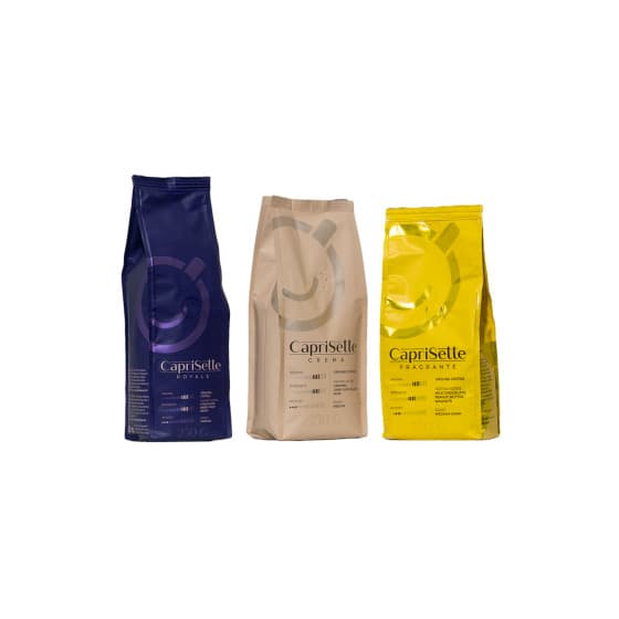 Lajitelma jauhettua kahvia Caprisette TOP, 3 x 250 g – Caprisette