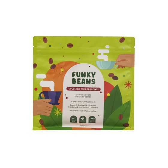 Specialty-kahvipavut Funky Beans Colombia Tres Dragones, 200 g – Funky Beans