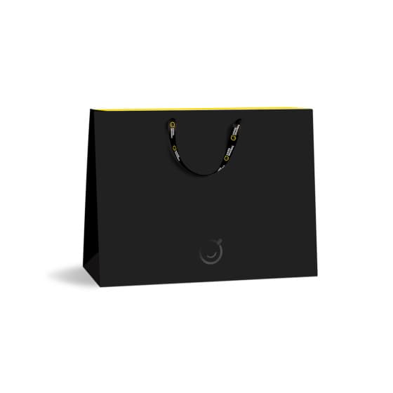 Musta lahjapussi 235 x 120 x 345 mm – KahviKaveri