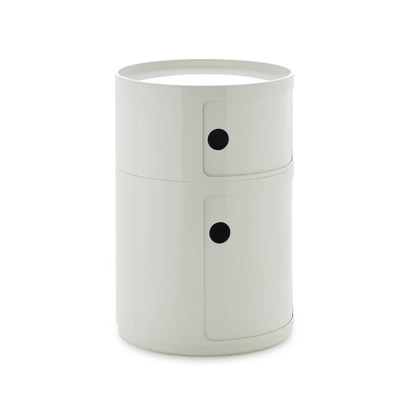 Kartell - Componibili Big Container, valkoinen, 2 elementtiä, korkeus 61,5 cm – Kartell
