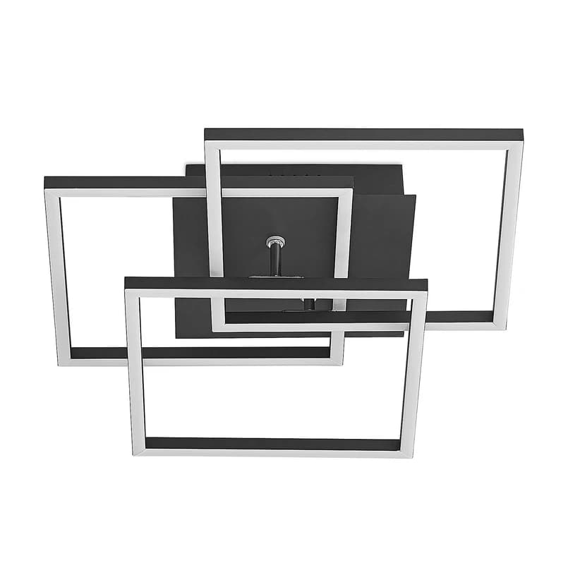 Lindby - Qiana Square Kattovalaisin LED Black – Lindby