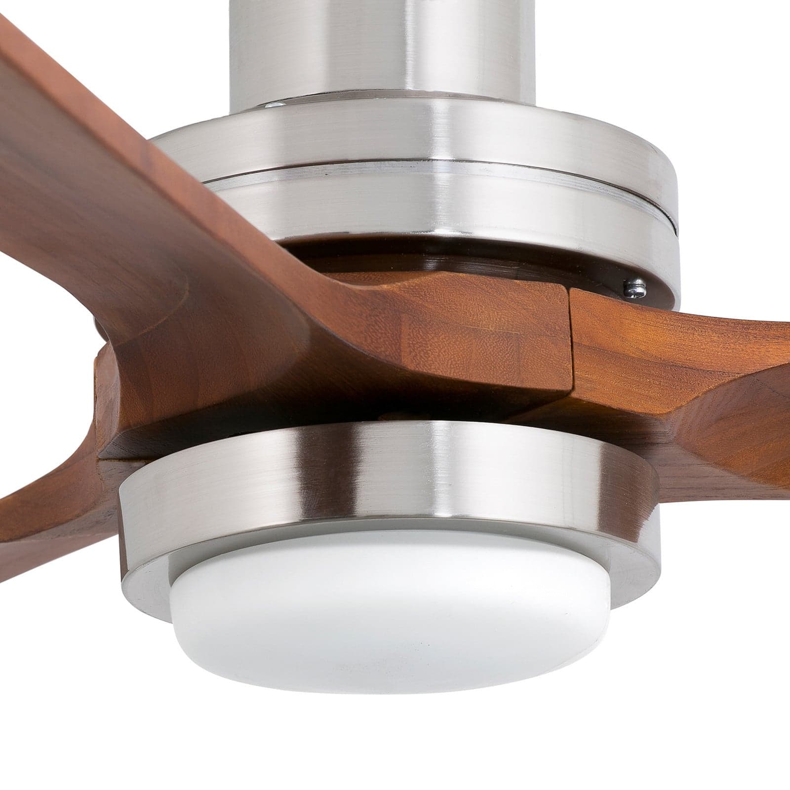 Lantau L -LED-kattotuuletin, halkaisija 132 cm, nikkeli/tumma mänty Lantau L LED FARO BARCELONA - Olohuone - Metalli – FARO BARCELONA