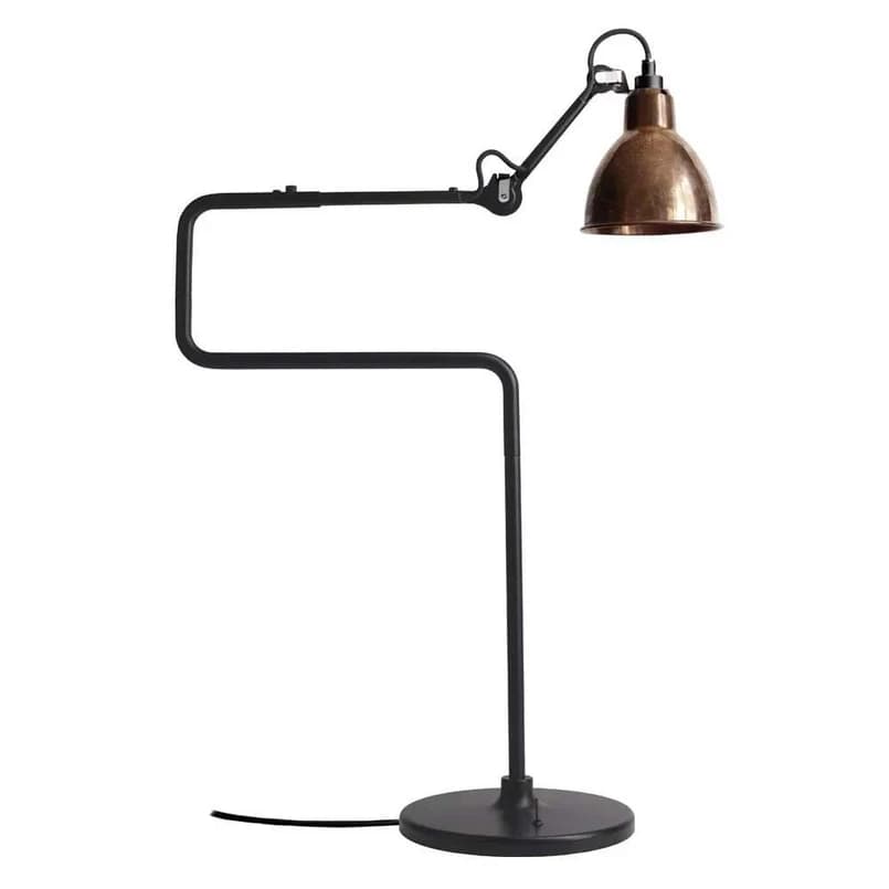Lampe Gras - 317 Pöytävalaisin Musta/Raaka Kupari/Valkoinen – Lampe Gras