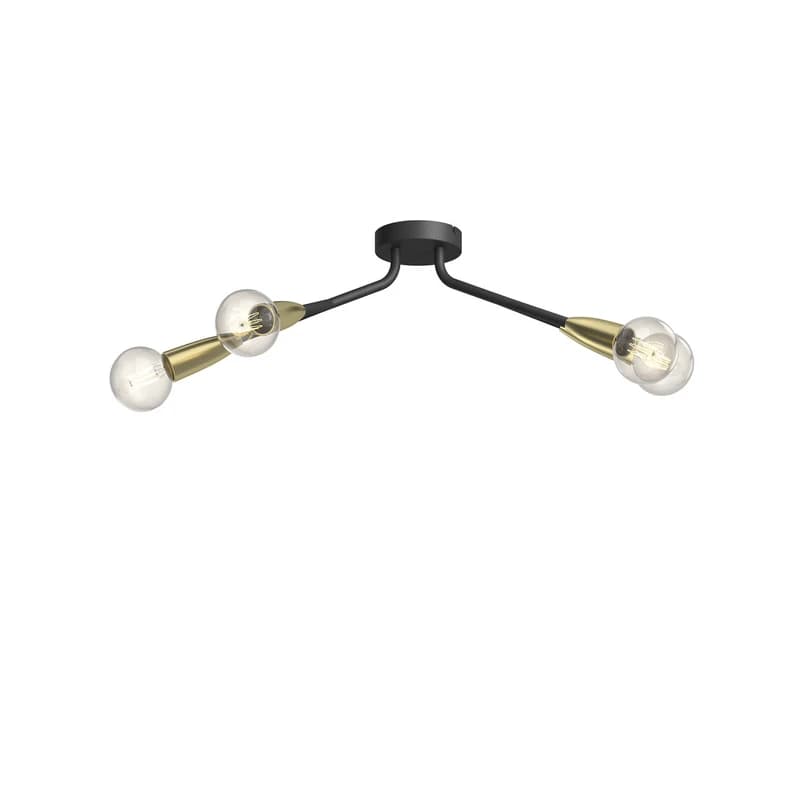 Lucande - Carlea 4 Kattovalaisin Black/Brass – Lucande