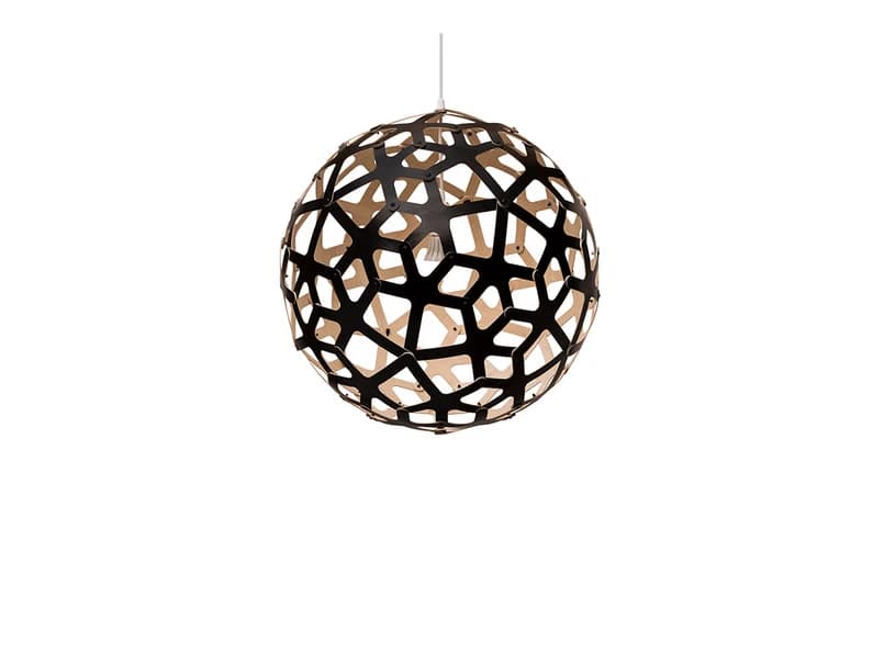 david trubridge - Coral Riippuvalaisin Ø60 Musta 1 Puoli – david trubridge