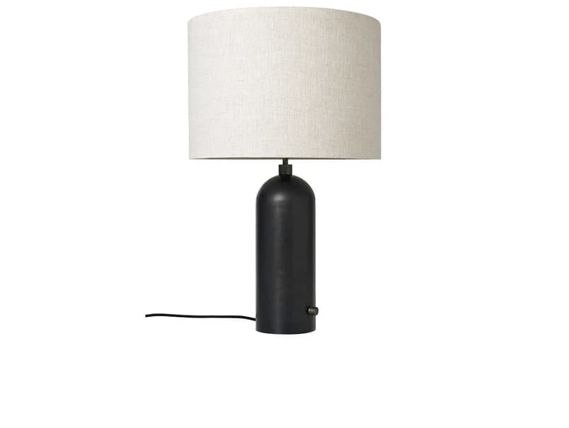 GUBI - Gravity Pöytävalaisin Large Musta Teräs/Canvas – GUBI