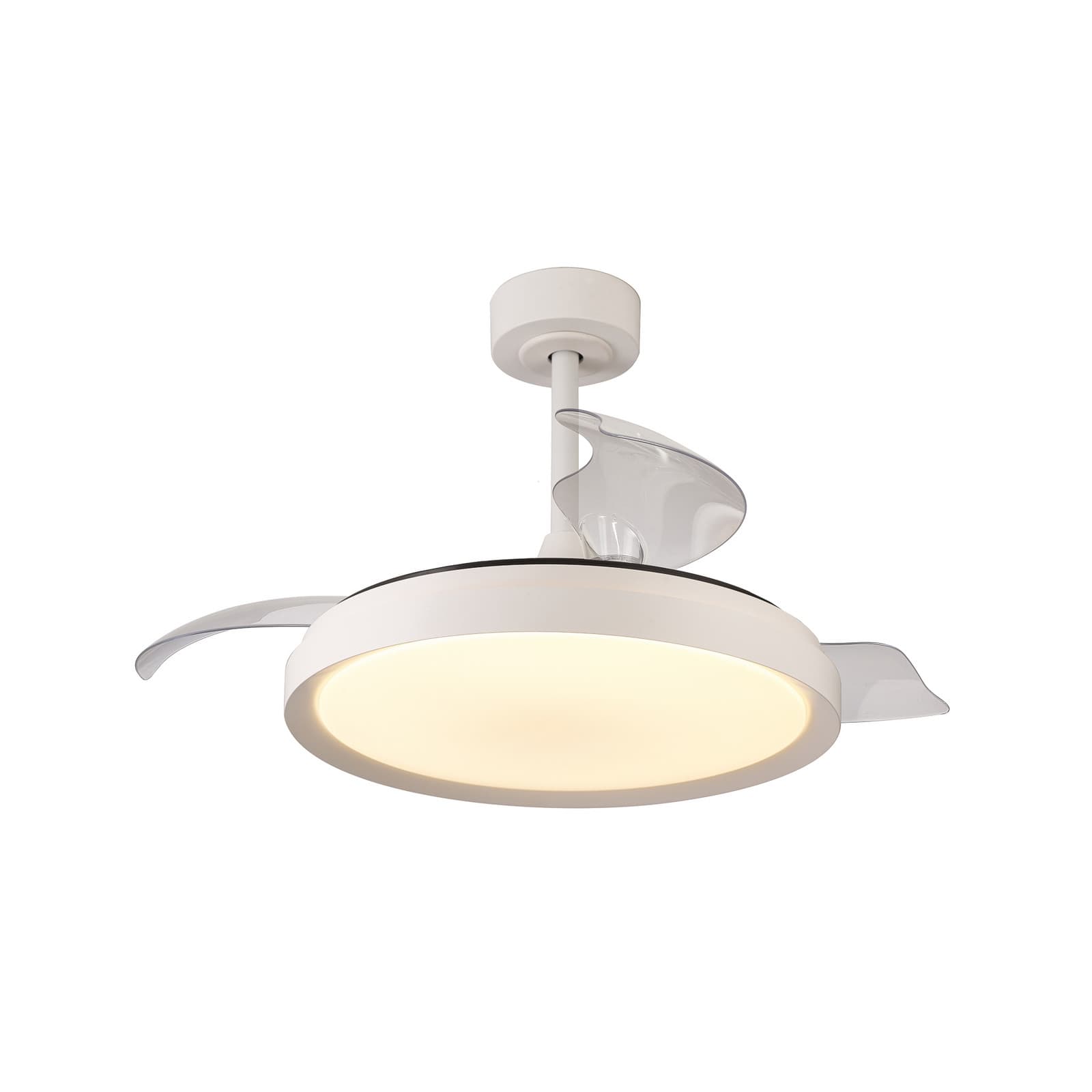 Mistral LED-kattotuuletin, valkoinen, hiljainen DC-moottori, CCT – Mantra Mantra Iluminación - Olohuone - Moderni - Muovi – Mantra Iluminación