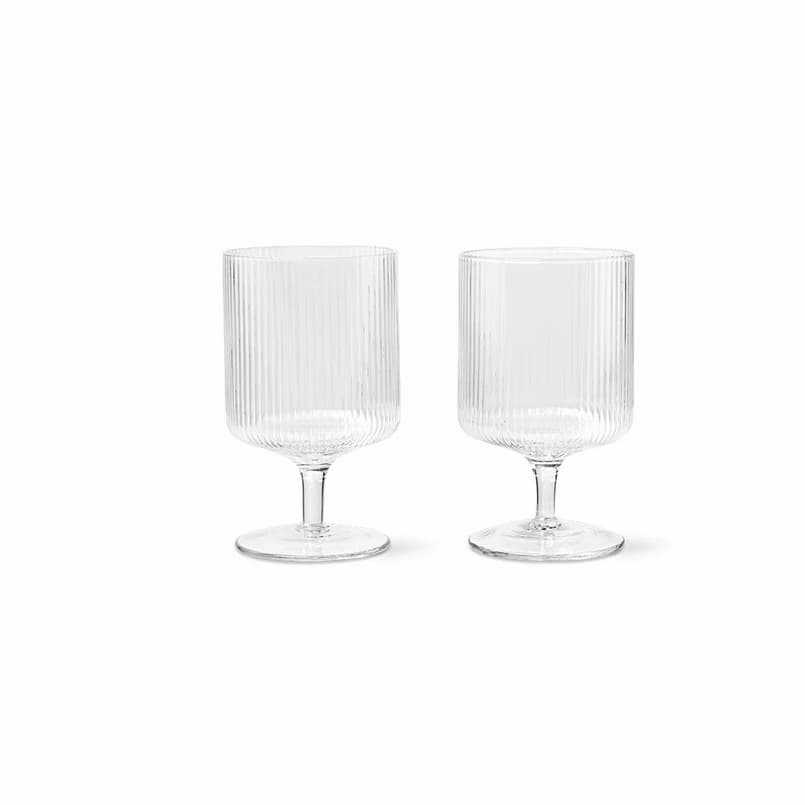 ferm LIVING - Ripple Wine Glasses Set of 2 Clear – ferm LIVING
