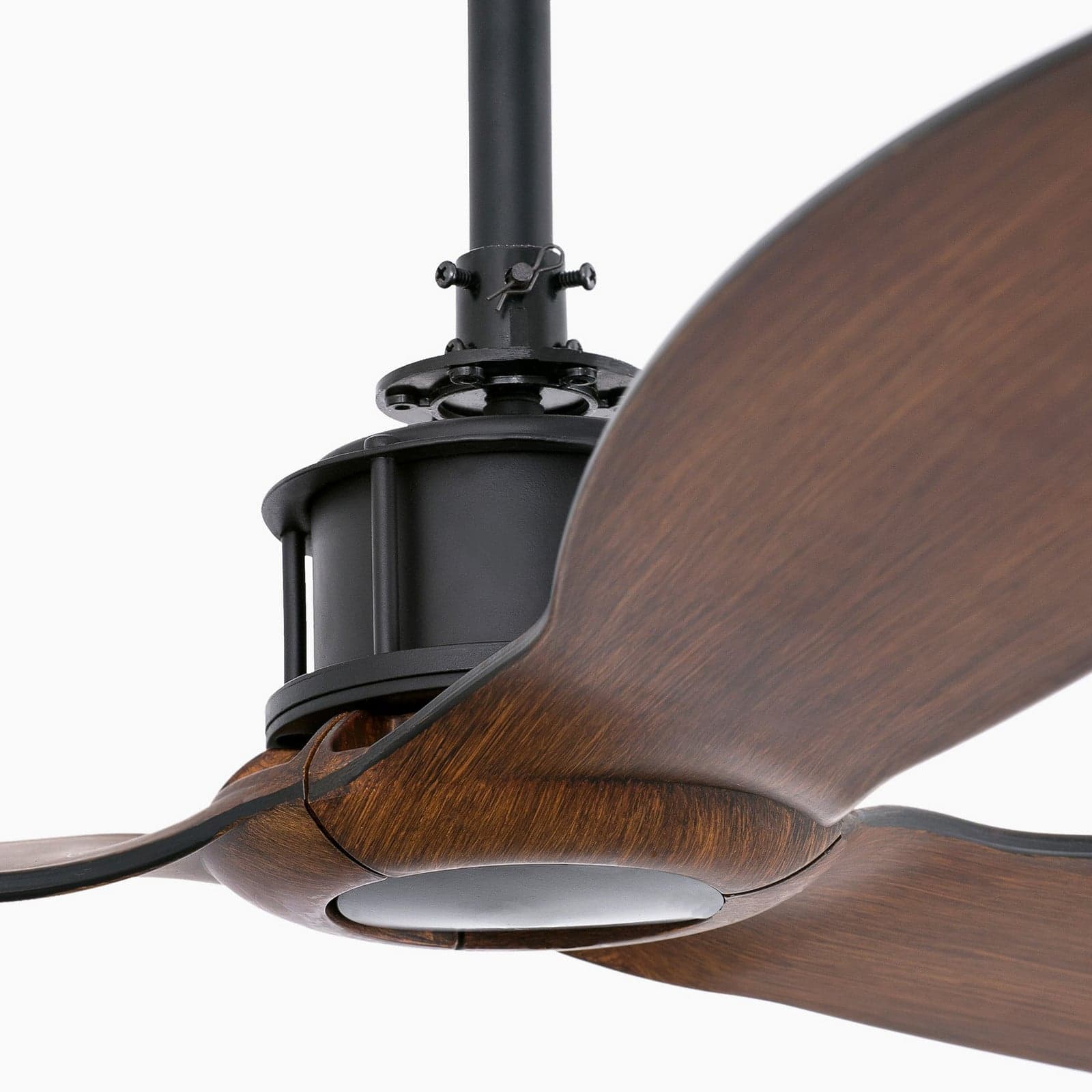 Just Fan M -kattotuuletin, halkaisija 128 cm, musta/tumma puu FARO BARCELONA - Olohuone - Metalli – FARO BARCELONA