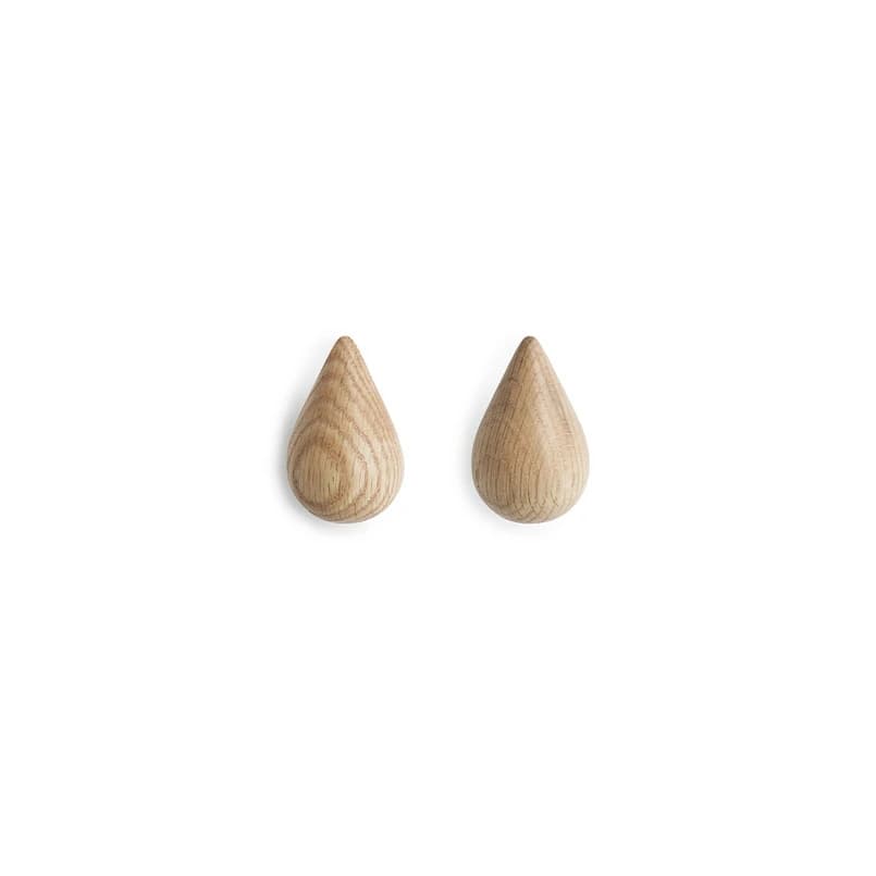 Normann Copenhagen - Dropit Koukku 2 pcs. Small Oak – Normann Copenhagen