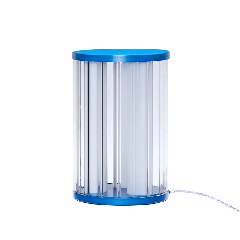 Hübsch - Aru LED-pöytävalaisin, sininen/kirkas, korkeus 30 cm – – Hübsch