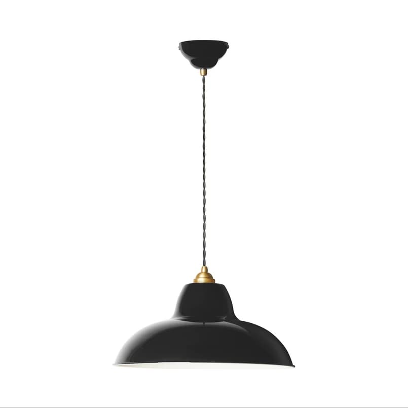 Anglepoise - Alkuperäinen 1227 Brass Midi Wide -riippuvalo, musta, – Anglepoise