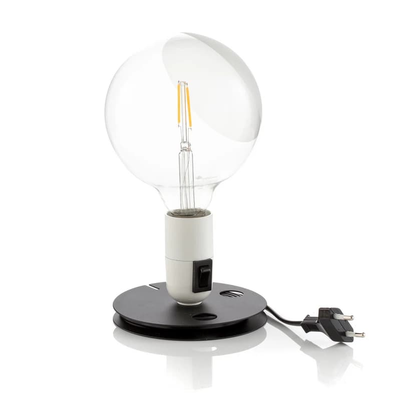 FLOS - Lampadina pöytävalaisin valkoinen/musta – FLOS