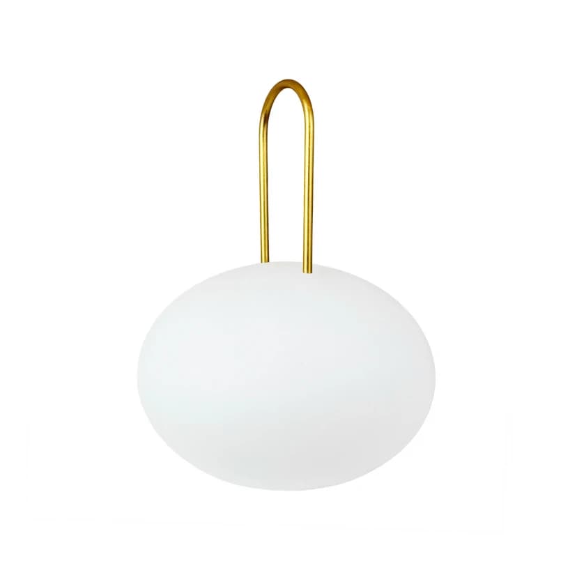 Dyberg Larsen - LED-lyhty Ellipse, valkoinen/messinki, IP44 – Dyberg Larsen