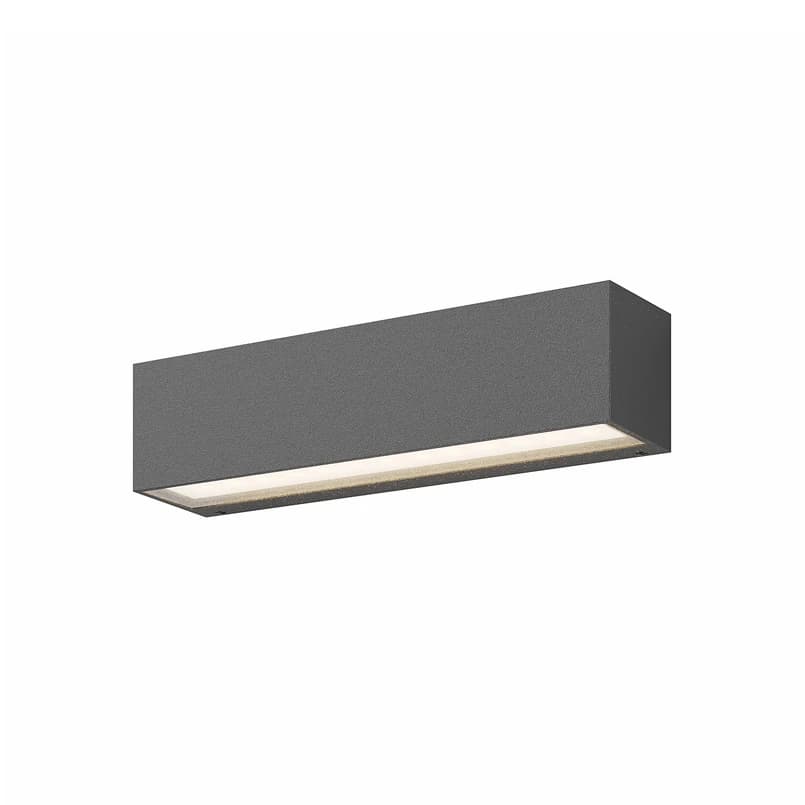 Lucande - Lengo ulkoseinälamppu, 25 cm, ylös/alas, antrasiitti – Lucande