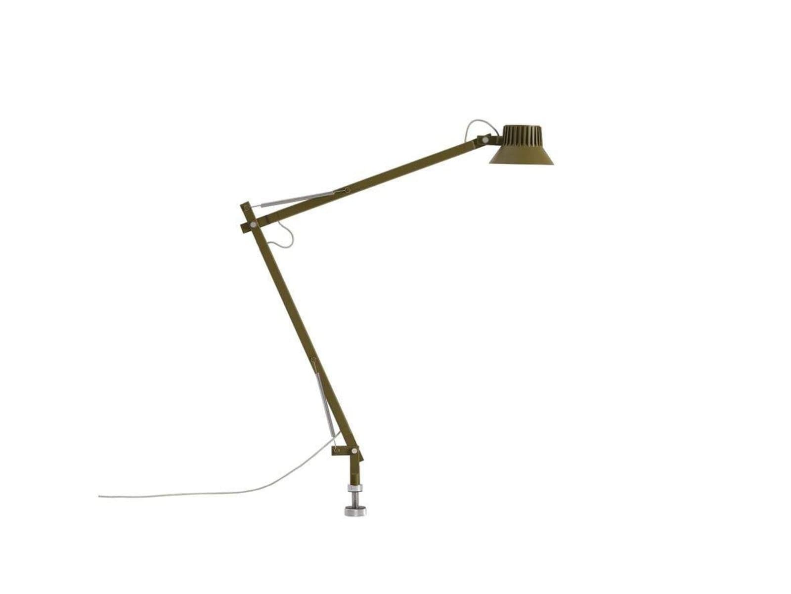 Dedicate Pöytävalaisin w/Pin L2 Brown Green Muuto - Työhuone / toimisto - Alumiini – Muuto