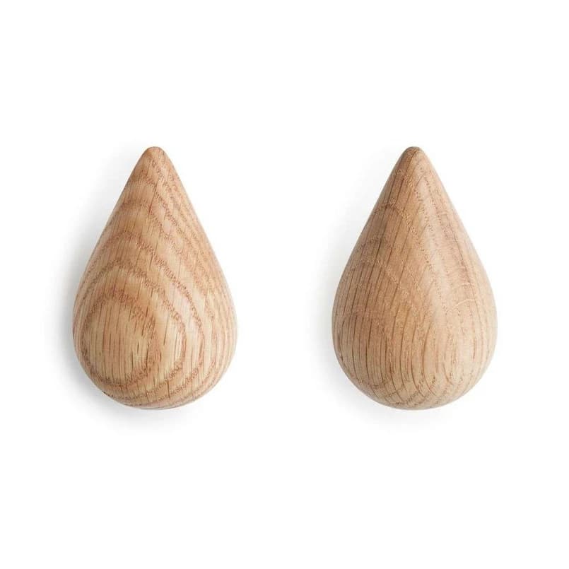 Normann Copenhagen - Dropit Koukku 2 pcs. Large Oak – Normann Copenhagen