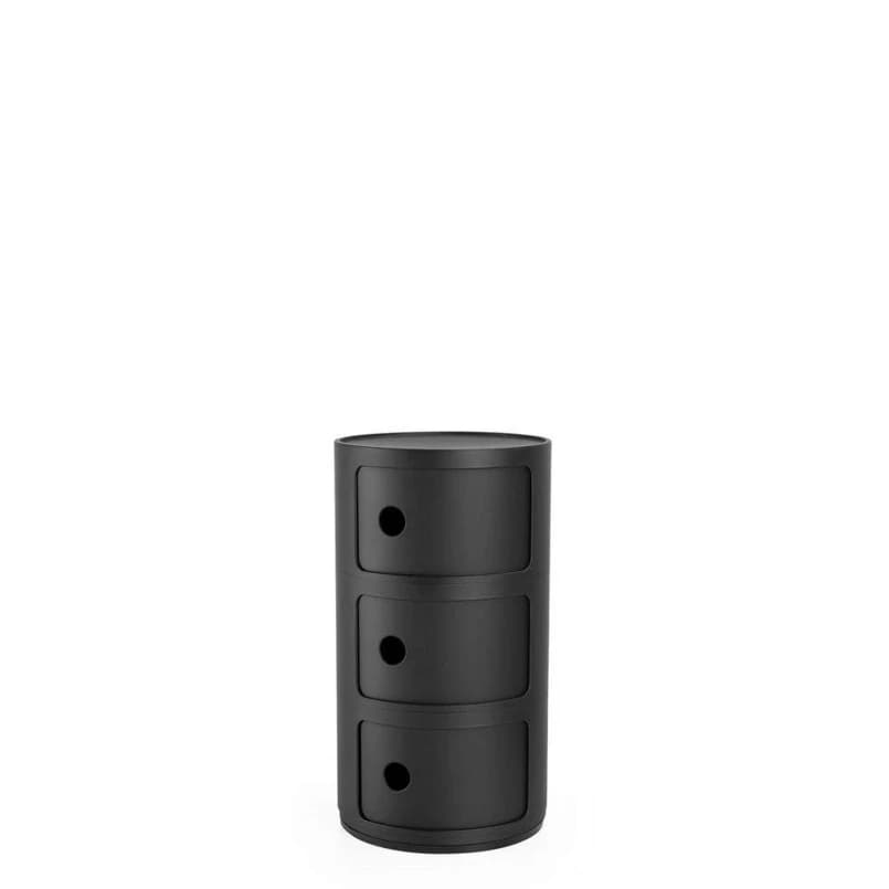 Kartell - Componibili 3 Sivupöytä Matt Black – Kartell