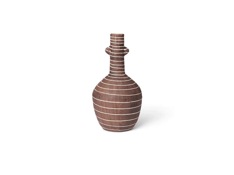ferm LIVING - Brura-maljakko, kahvi/valkoinen – – ferm LIVING