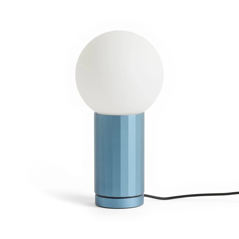 HAY - TURN ON LED-pöytälamppu, sininen, korkeus 20 cm, himmennettävä – HAY