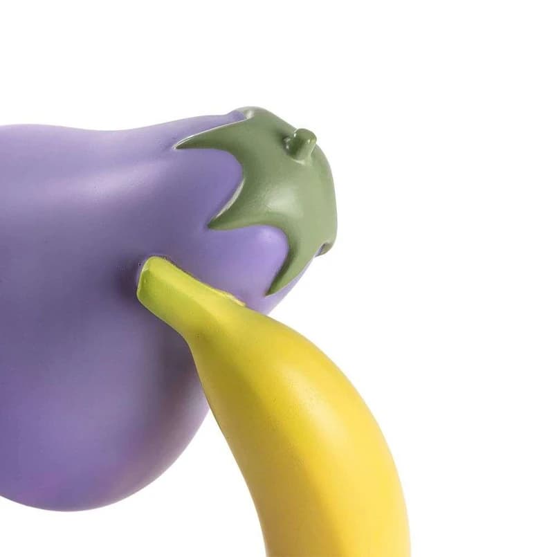 SELETTI - Aubergine pöytävalaisin, violetti/vihreä/keltainen, 31 cm – SELETTI