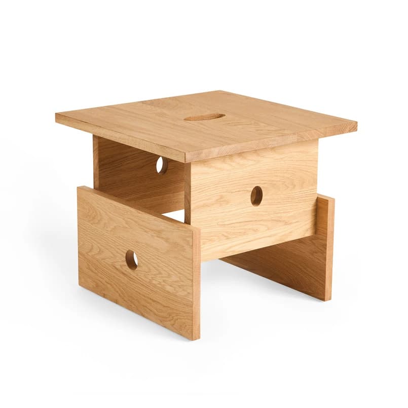 HAY - Wood Box sivupöytä, öljytty tammi, korkeus 35 cm – HAY