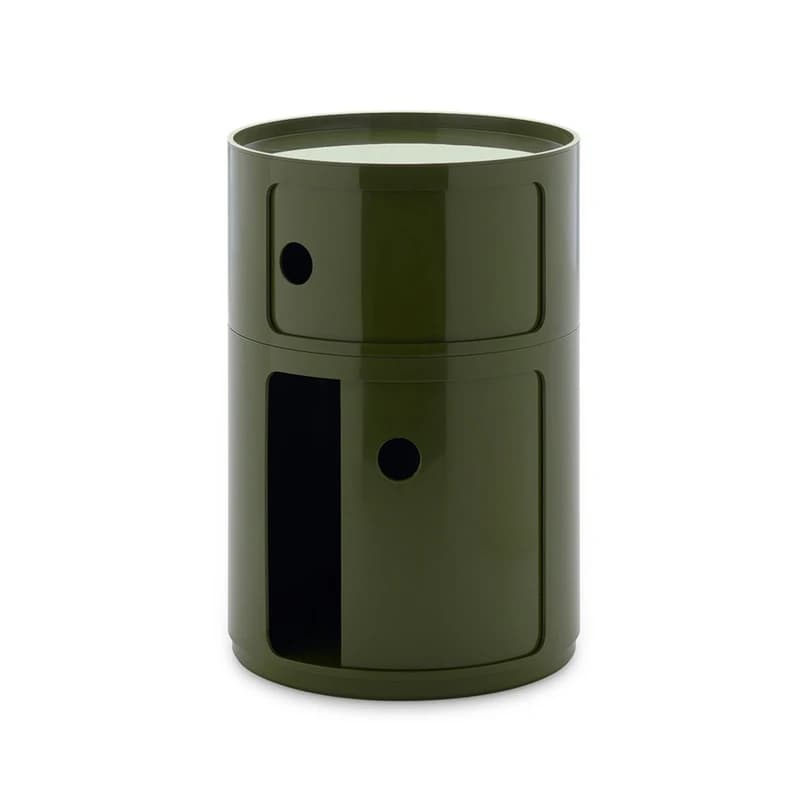 Kartell - Componibili Big Container, vihreä, 2 elementtiä, korkeus 61,5 cm – Kartell
