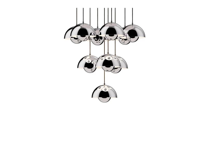 &Tradition - Flowerpot VP10 kattokruunu Ø53 kromi – &Tradition