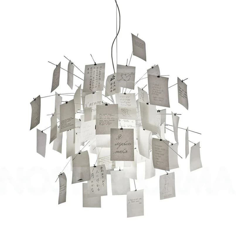 Ingo Maurer - Zettel'z lampe 6 riippuvalaisin Ø80cm – Ingo Maurer