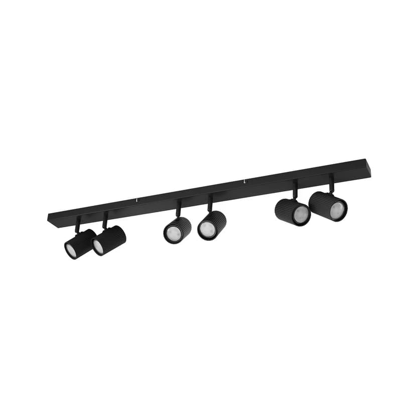 Lindby - Kardis kattospotit tummanharmaat 6-lamppuiset, metalli GU10 – Lindby