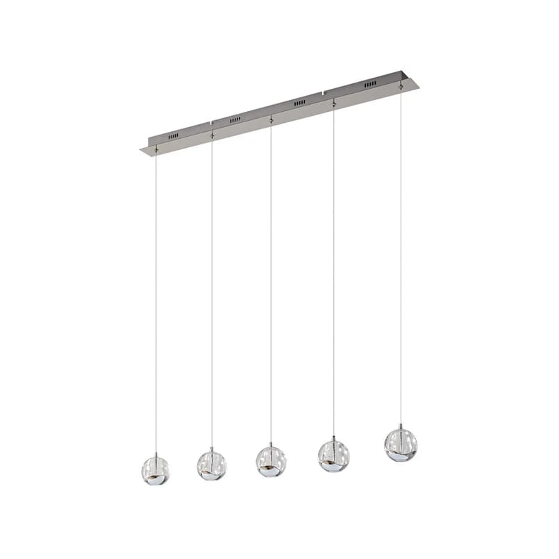 Lucande - Hayley 5 Line Riippuvalaisin Clear/Chrome – Lucande