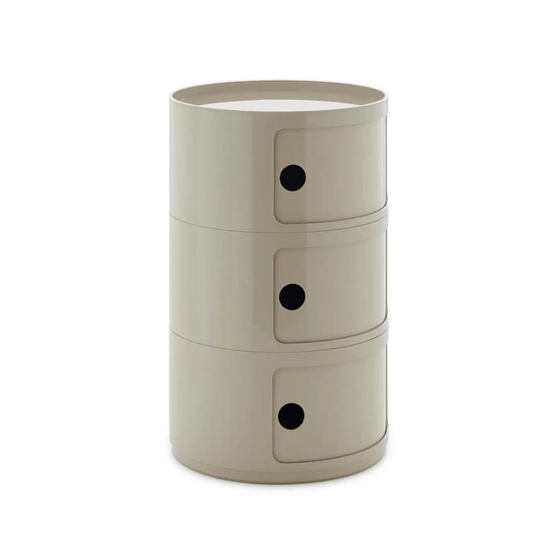 Kartell - Componibili Big Container, harmaa, 3 elementtiä, korkeus 69,5 cm – Kartell