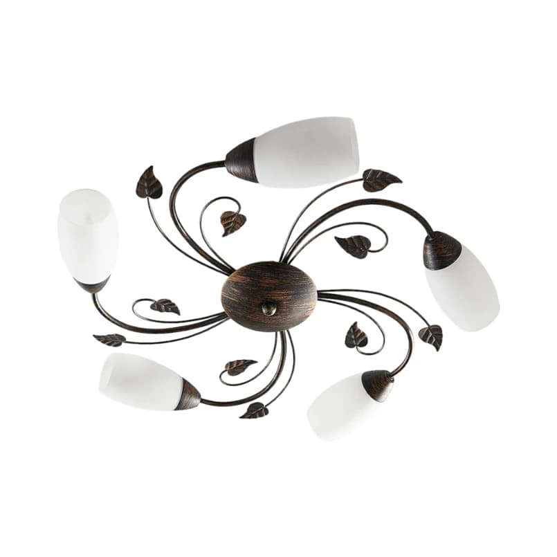 Lindby - Stefania 5 Kattovalaisin White/Black-Gold – Lindby