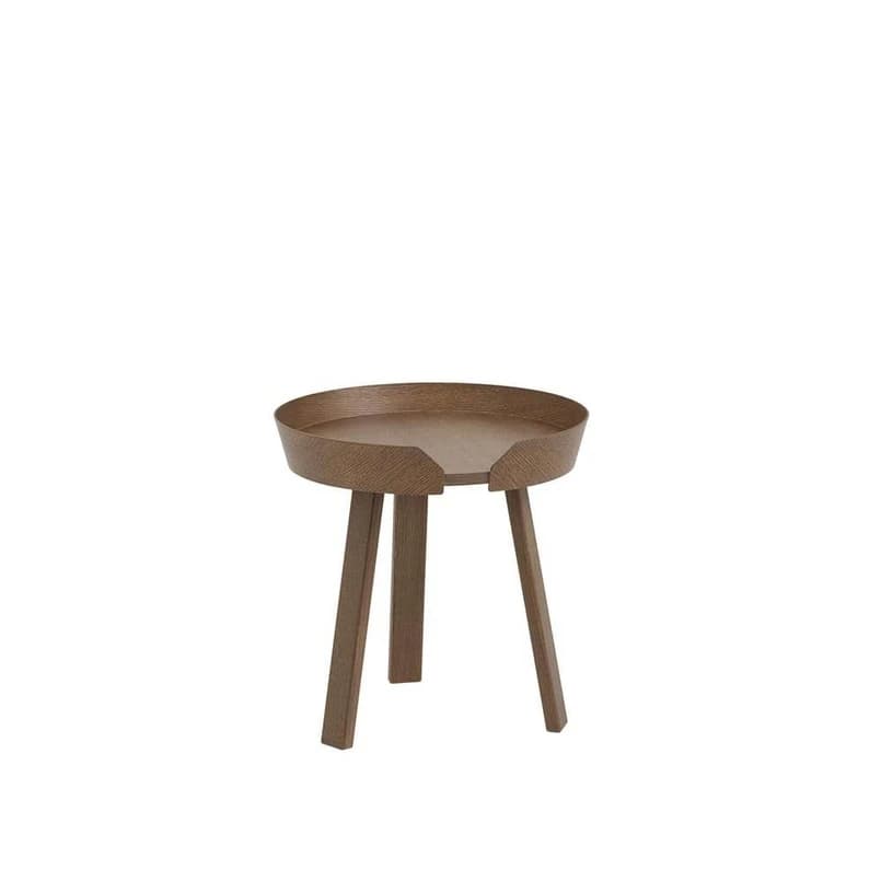 Muuto - Around sivupöytä, pieni, tummanruskea puu – Muuto